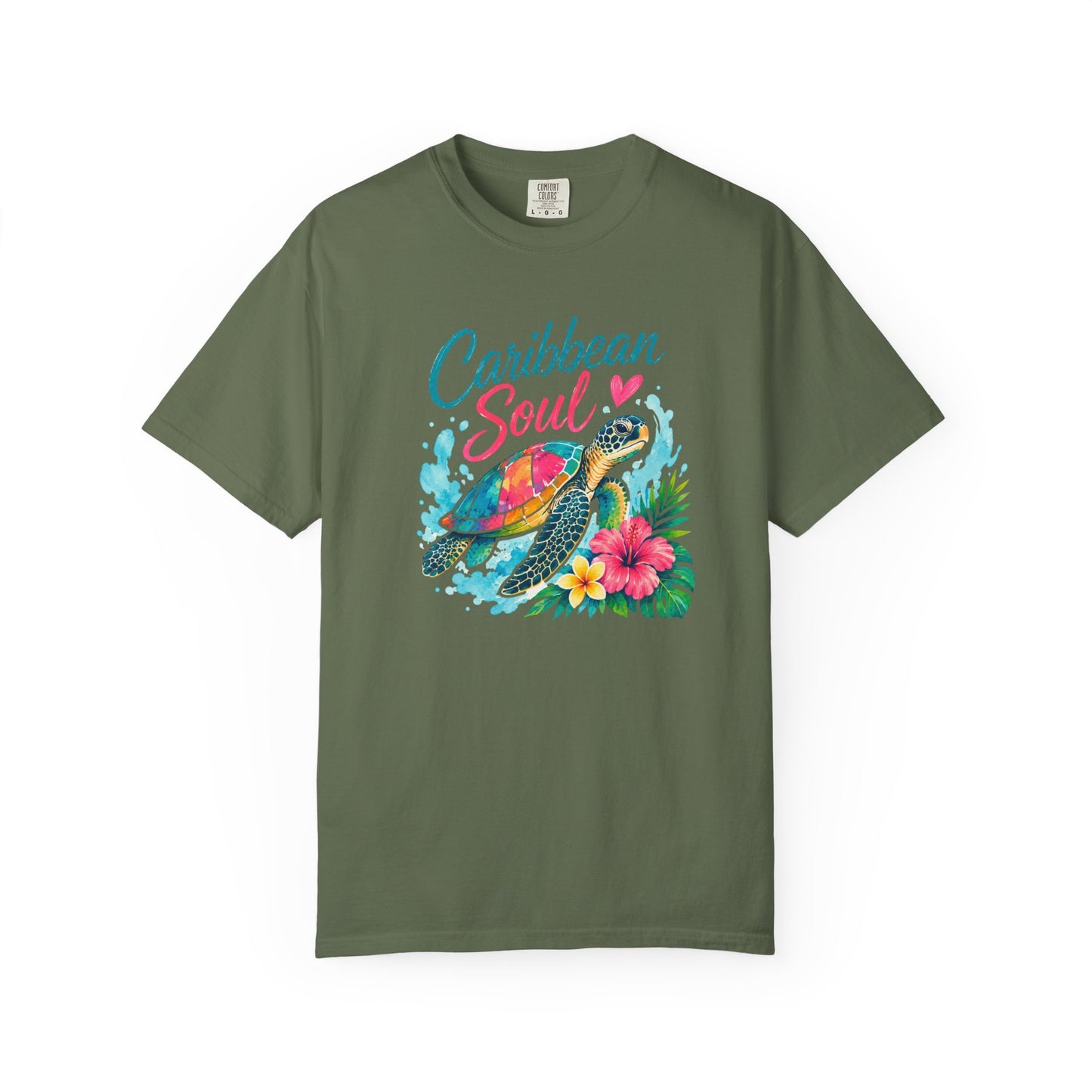 Caribbean Soul T-Shirt — Sea Turtle Floral Tropical Tee
