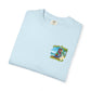 T-Shirt — "Living in Paradise and Loving It" Tropical Parrot Beach Tee