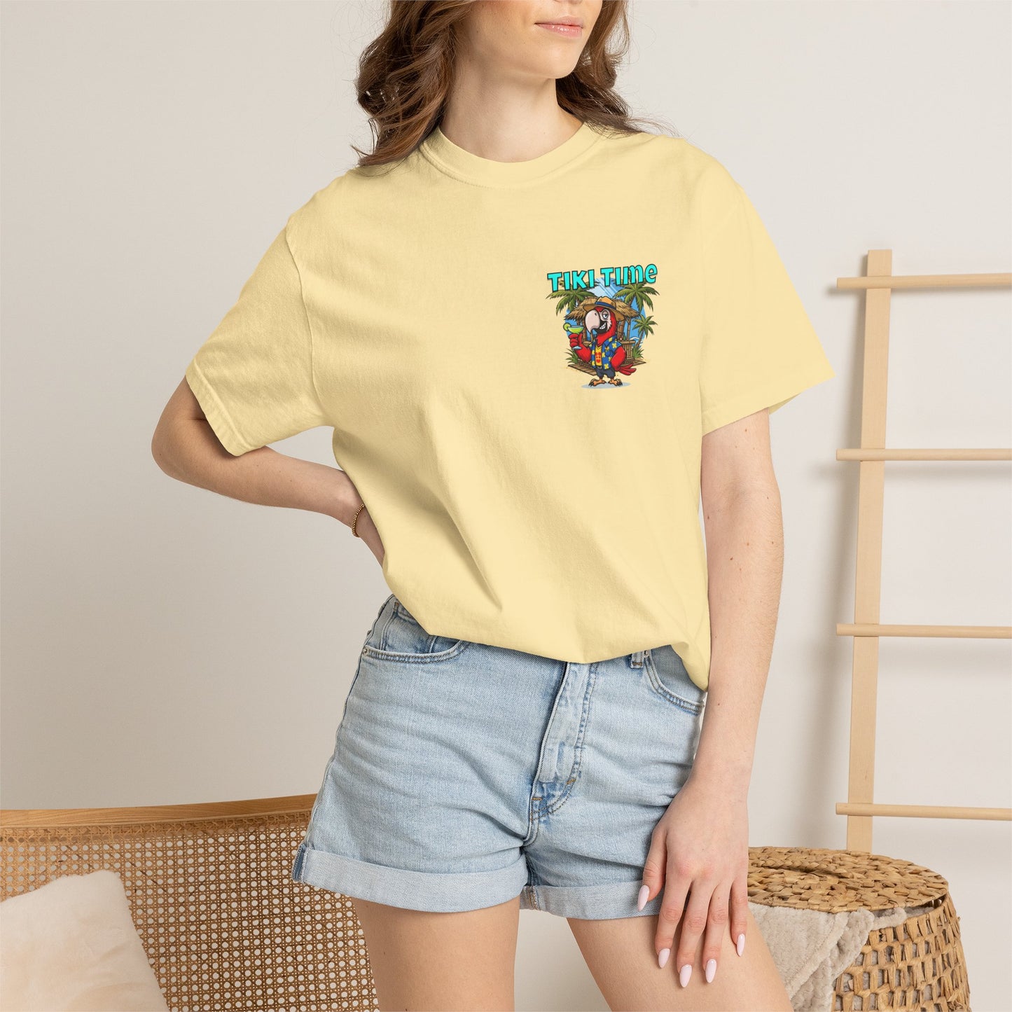 Tiki Time Party Parrot T-Shirt