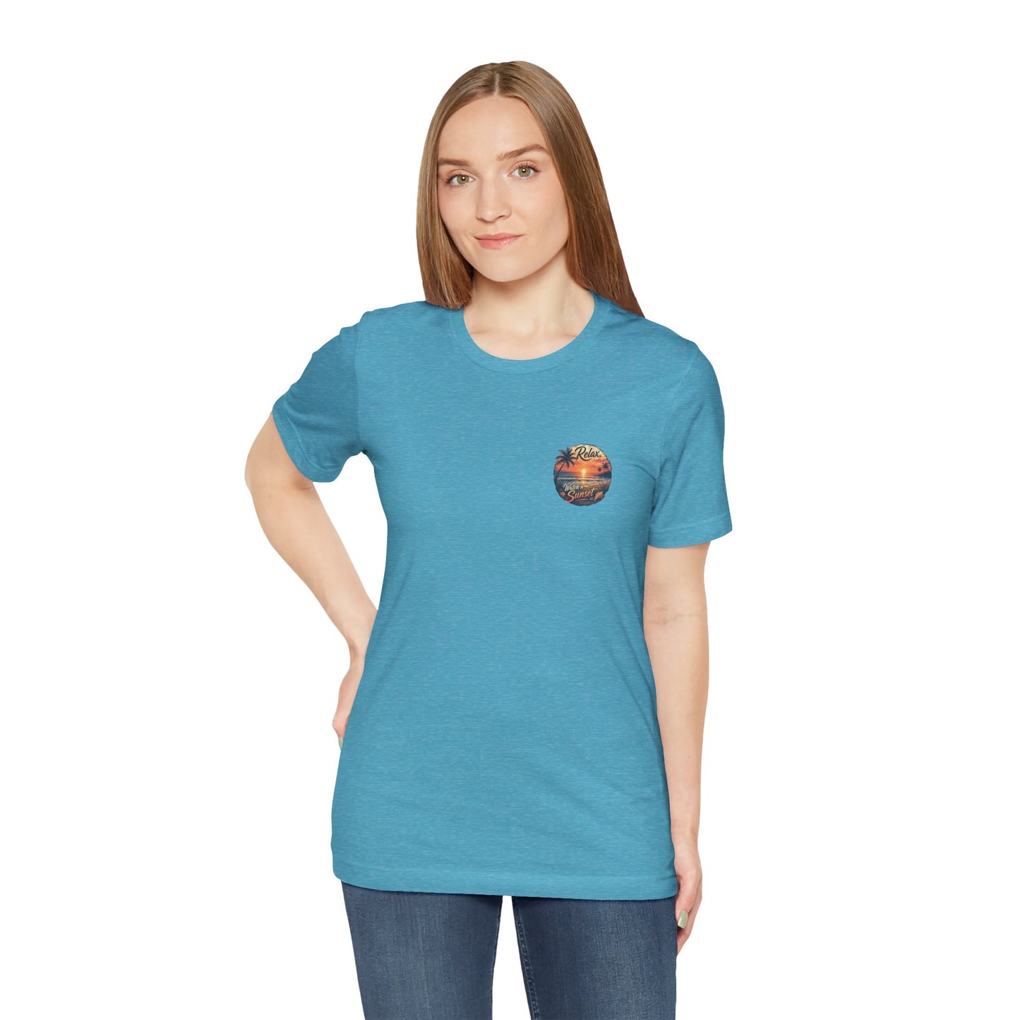 Sunset Beach Tee — "Relax Watch a Sunset" Graphic T-Shirt