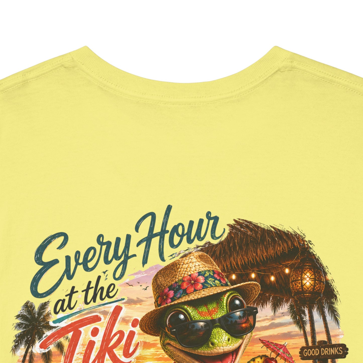 T-Shirt - "Every Hour at the Tiki Bar is Happy Hour" Vintage Tropical Tee