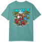 Teal t-shirt with 'Tiki Time' graphic on a white background