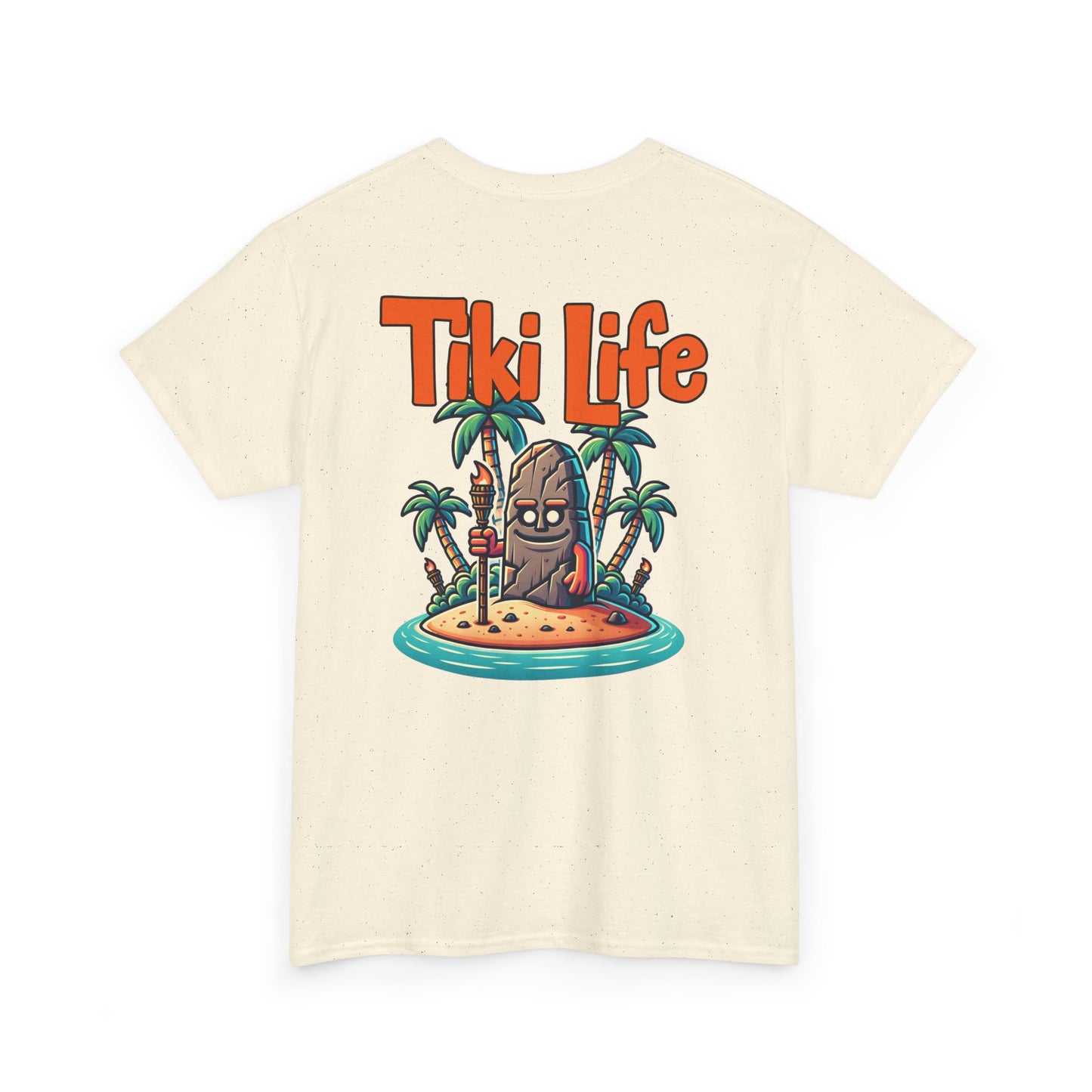 Tiki Life Island Tee - Unisex Heavy Cotton T-Shirt by Caribbean Rays