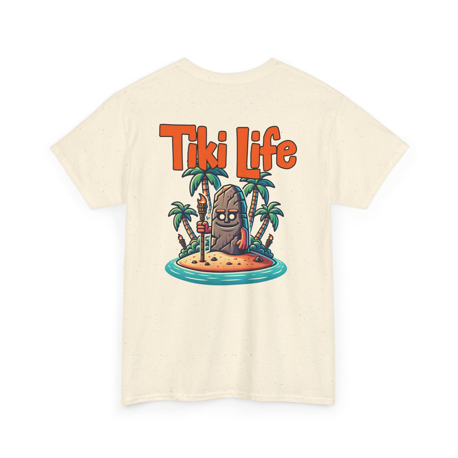 Tiki Life Island Tee - Unisex Heavy Cotton T-Shirt by Caribbean Rays