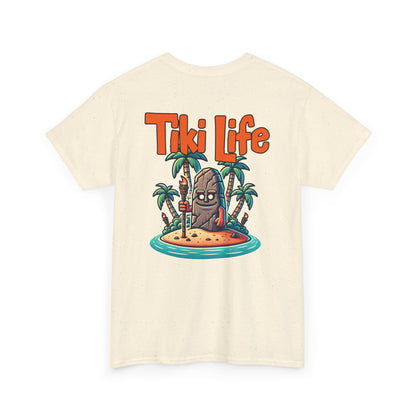 Tiki Life Island Tee - Unisex Heavy Cotton T-Shirt by Caribbean Rays