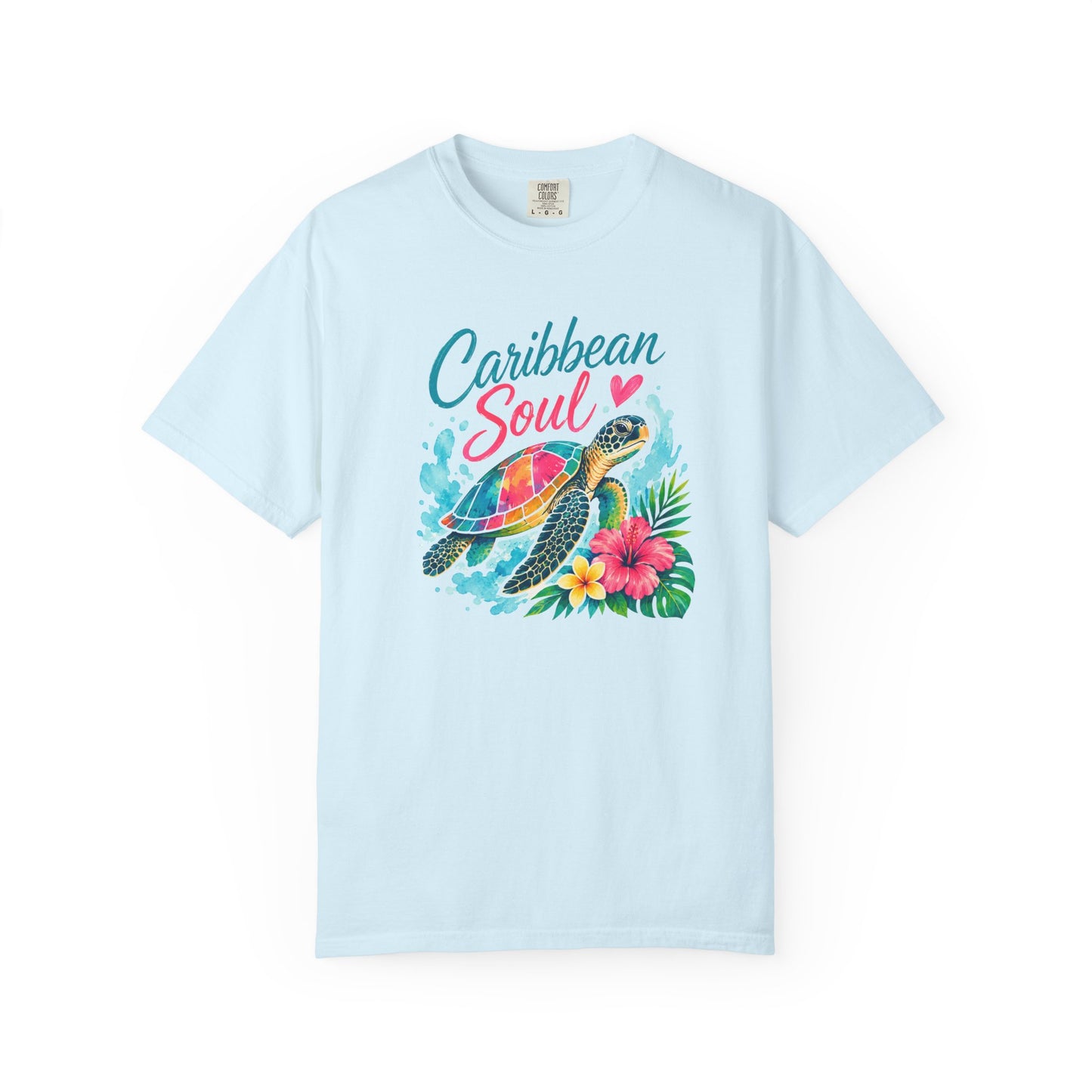 Caribbean Soul T-Shirt — Sea Turtle Floral Tropical Tee