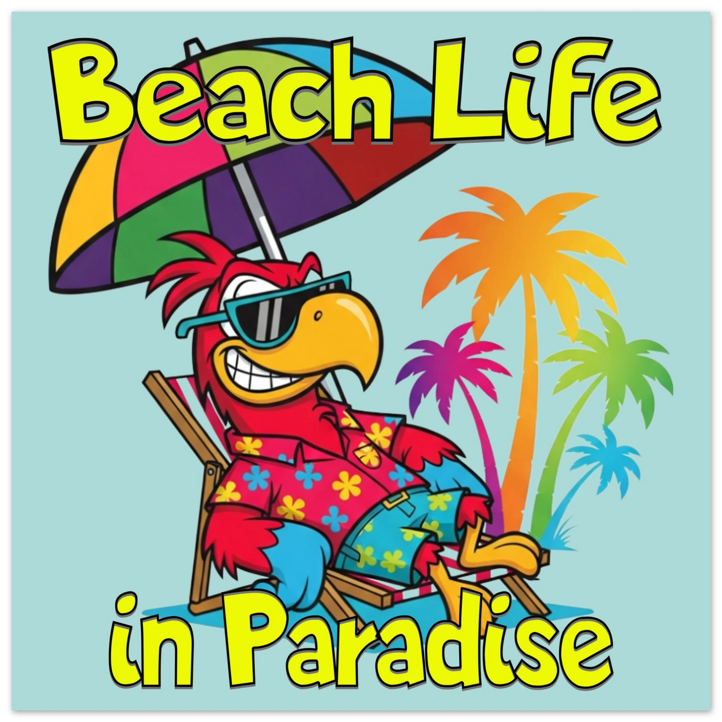 Beach Life in Paradise Aluminum Wall  Print at Caribbean Rays