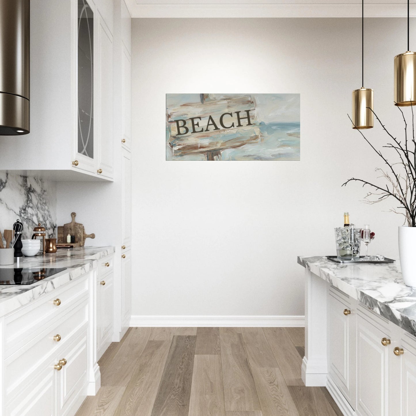  Beach Shore Distressed Canvas Wall Print by Caribbean Rays