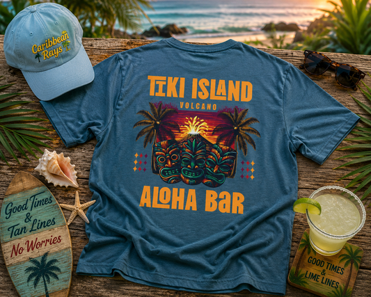 Tiki Island Aloha Bar, Unisex Graphic Shirt
