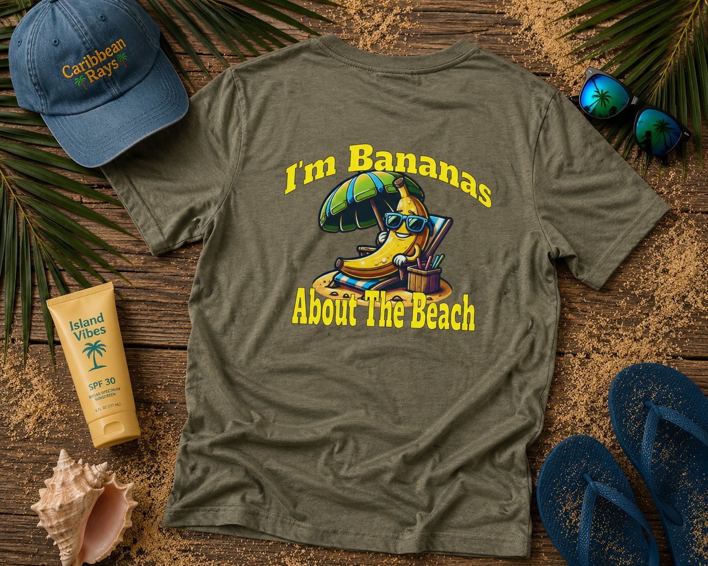 Banana Beach Tropical Unisex Softstyle T-Shirt