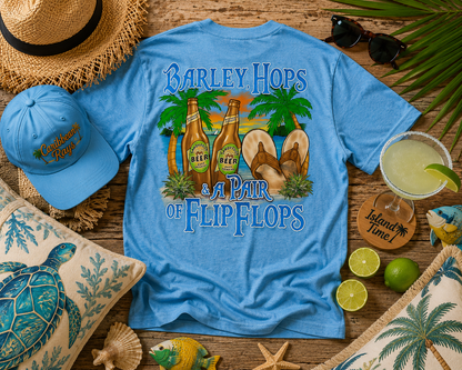 Barley & Hops Heather Sapphire Tropical T-shirt