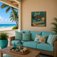 Just Livin' in Paradise Aluminum Wall Print