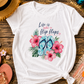 Women's Tee — "Life Is Better in Flip Flops" Tropical Flip-Flop Floral Shirt