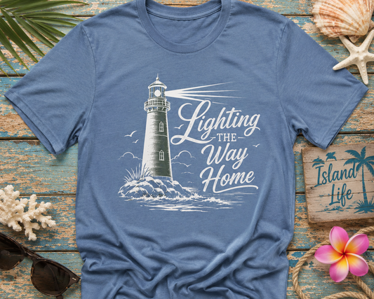 Lighthouse Coastal Tee — Vintage Nautical Lighthouse Graphic Shirt