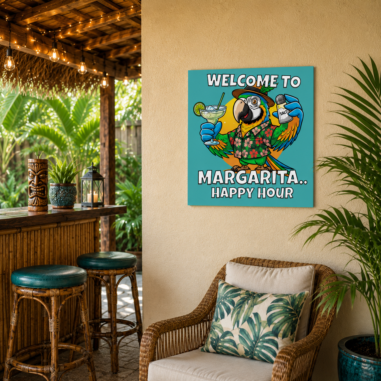 Margarita Happy Hour Aluminum Wall Print