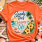 Sandy Toes Happy Life T-Shirt — Tropical Beach Vacation Tee