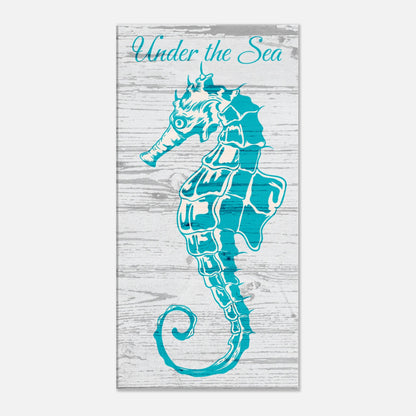   Under The Sea Seahorse Canvas Wall Print  by Caribbean Rays