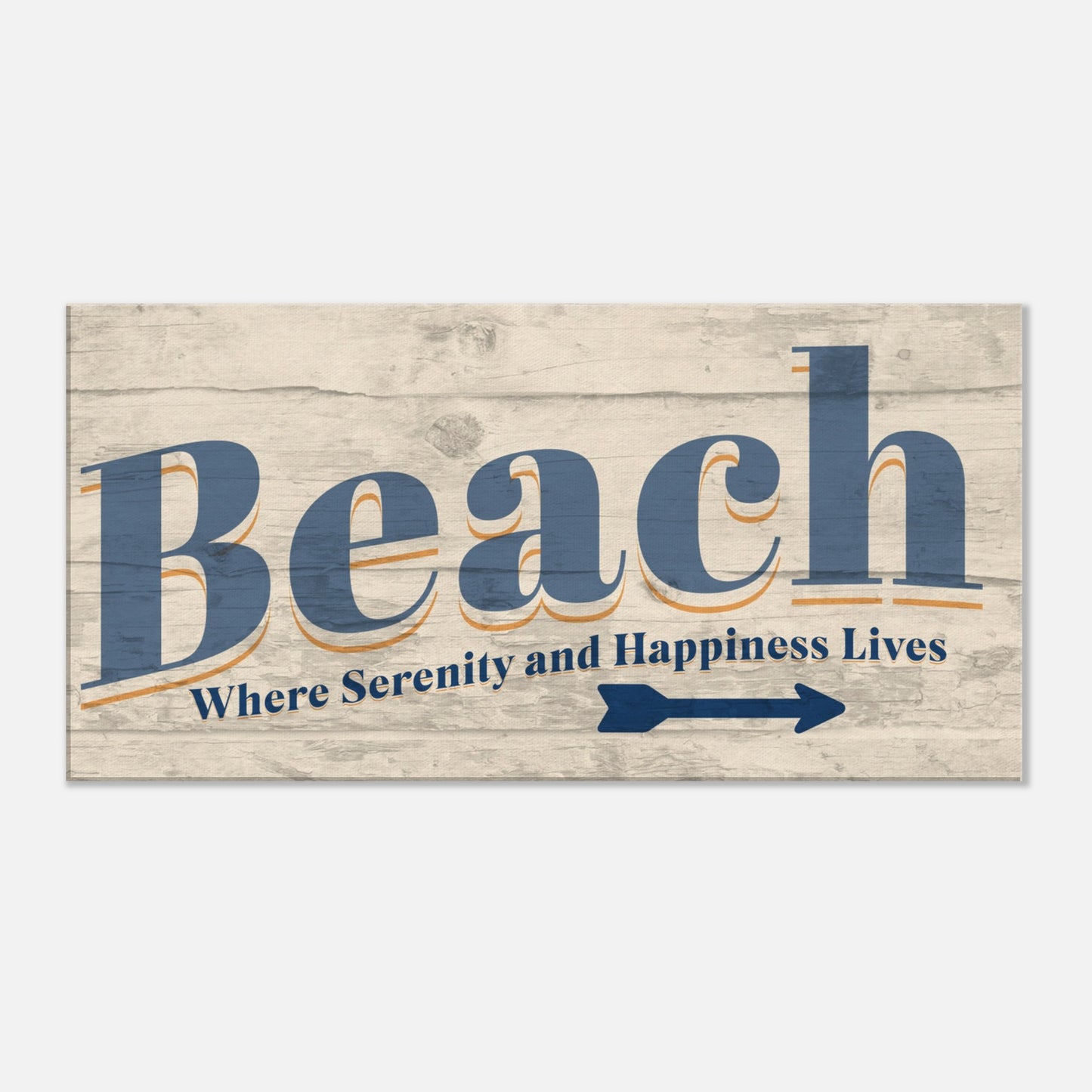 Beach Where Serenity and Happiness Canvas Wall Prints by Caribbean Rays