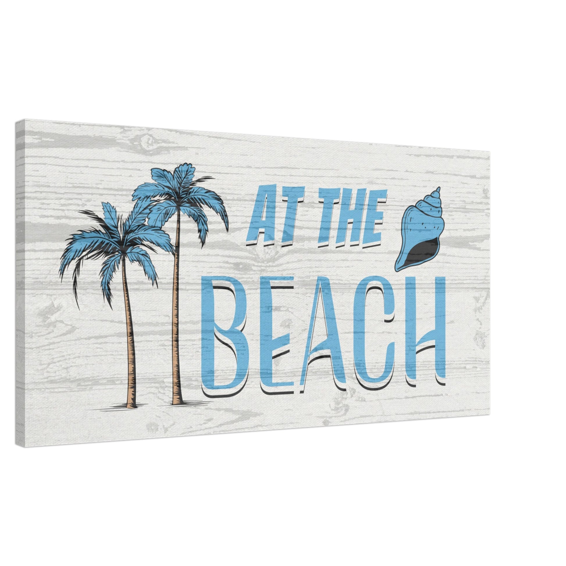 At the Beach Large Blue Canvas Wall Print Caribbean Rays