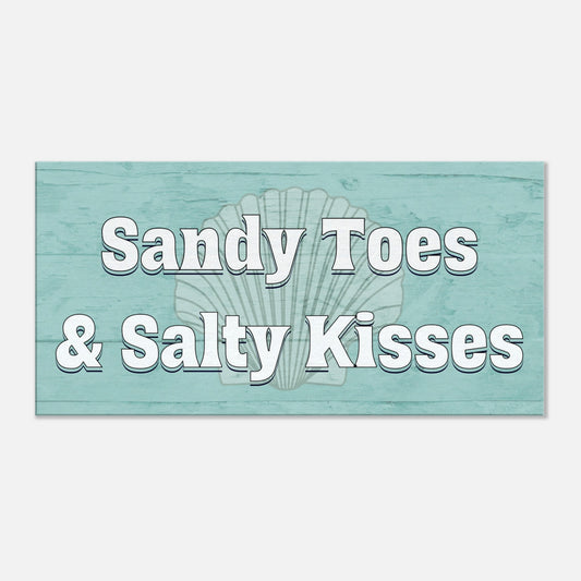 Sandy Toes Large Canvas Wall Print by Caribbean Rays