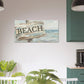 Beach Shore Distressed Canvas Wall Print Caribbean Rays 