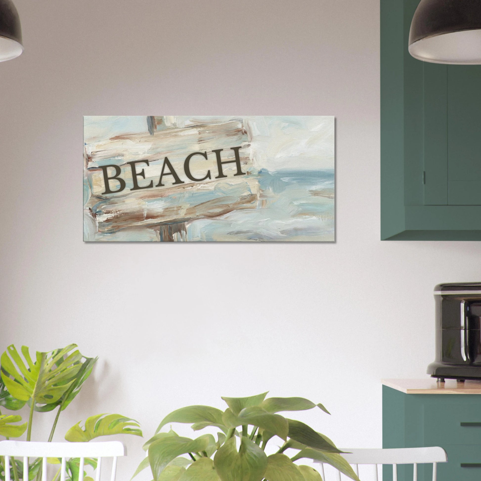 Beach Shore Distressed Canvas Wall Print Caribbean Rays 