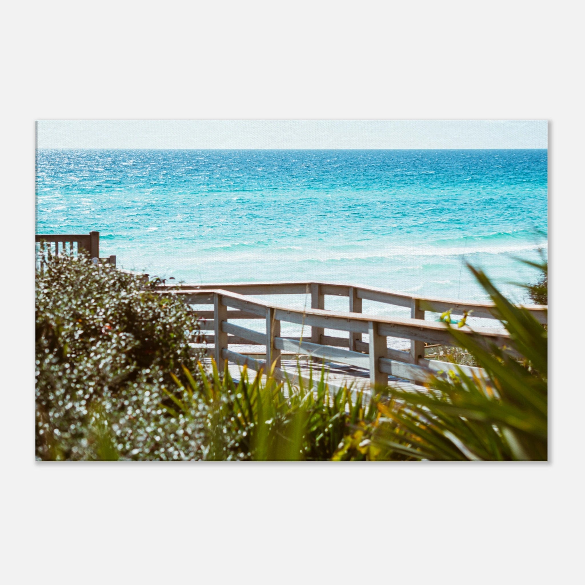 Your Beach Happy Place Canvas Print, Beach Wall Art-Caribbean Rays