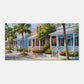 Key West Cottages Canvas Wall Print at Caribbean Rays