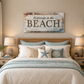 Welcome to the Beach Sign Canvas Wall Print