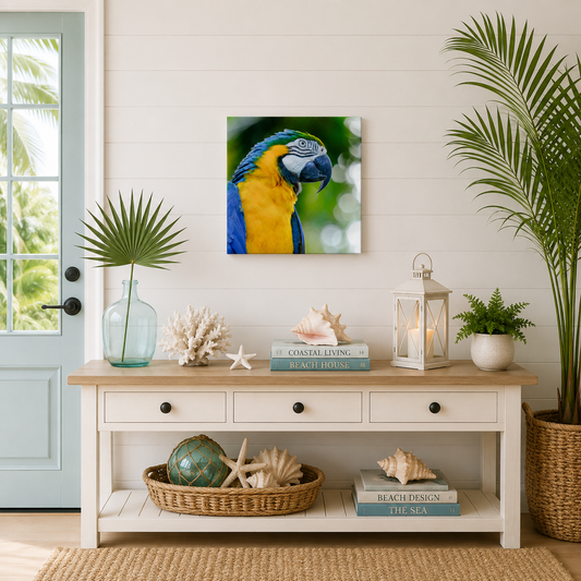 Blue Parrot Canvas Wall Print