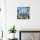 Light Blue Key West House  Canvas Wall Prints by Caribbean Rays