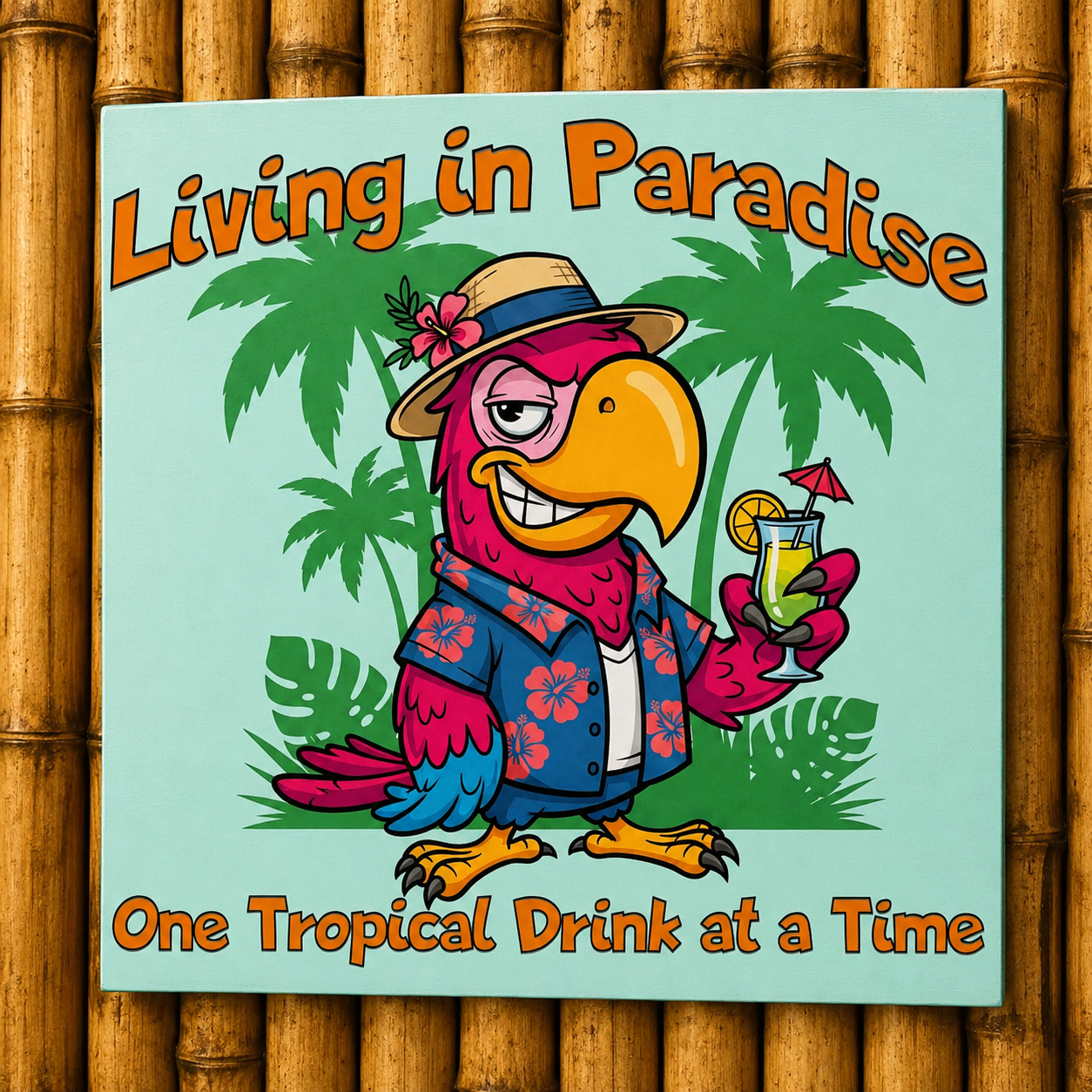 Living in Paradise Aluminum Wall Print