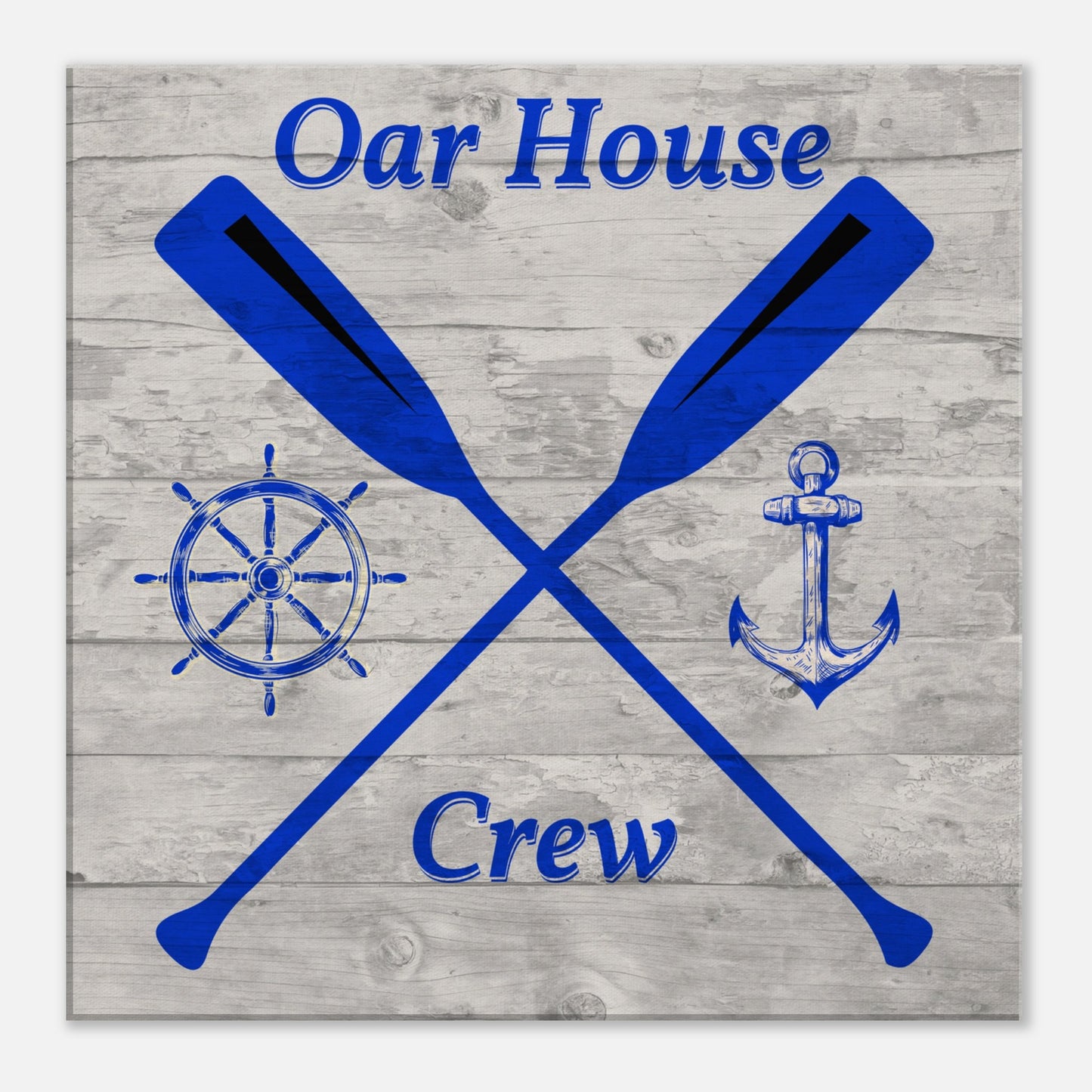 Oar House Crew Canvas Wall Print by Caribbean Rays