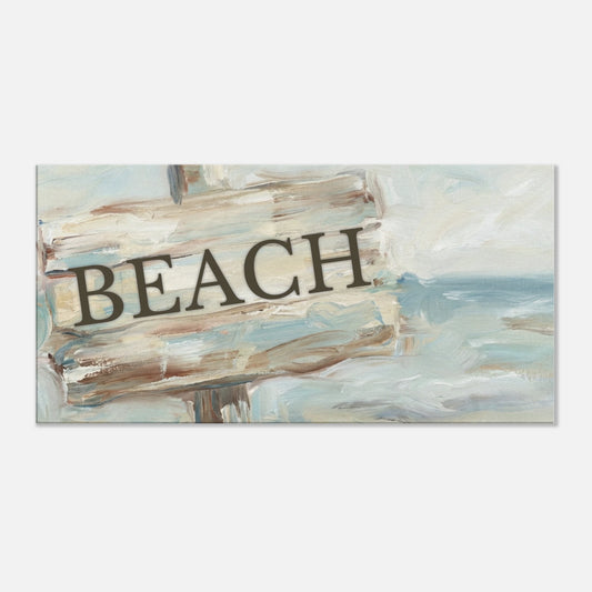 Beach Shore Distressed Canvas Wall Print at Caribbean Rays