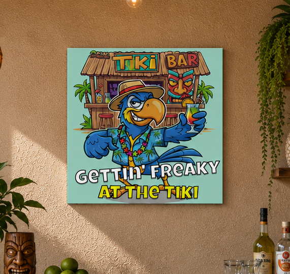 Gettin' Freaky at the Tiki Aluminum Wall  Print