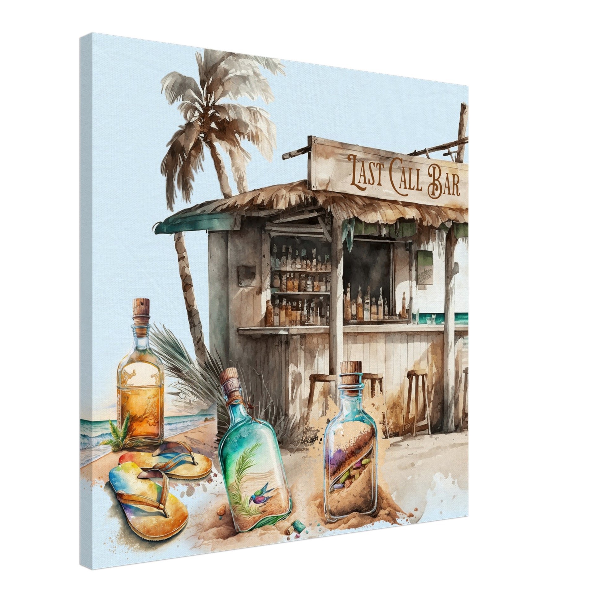 Last Call Bar Canvas Wall Print Caribbean Rays