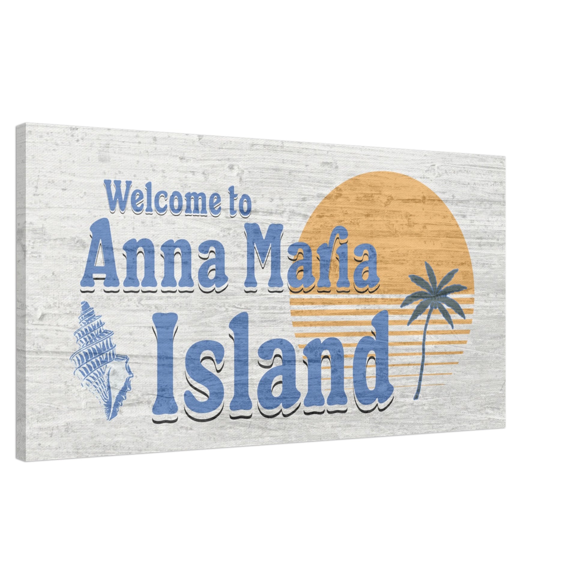 Welcome to Anna Maria Island Large Canvas Wall Print Caribbean Rays