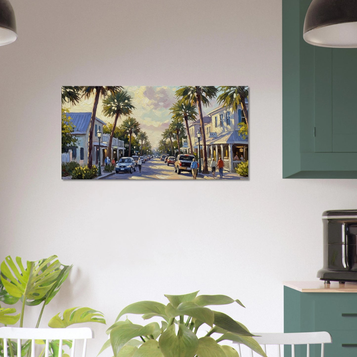  Coastal Town Canvas Wall Print - Caribbean Rays