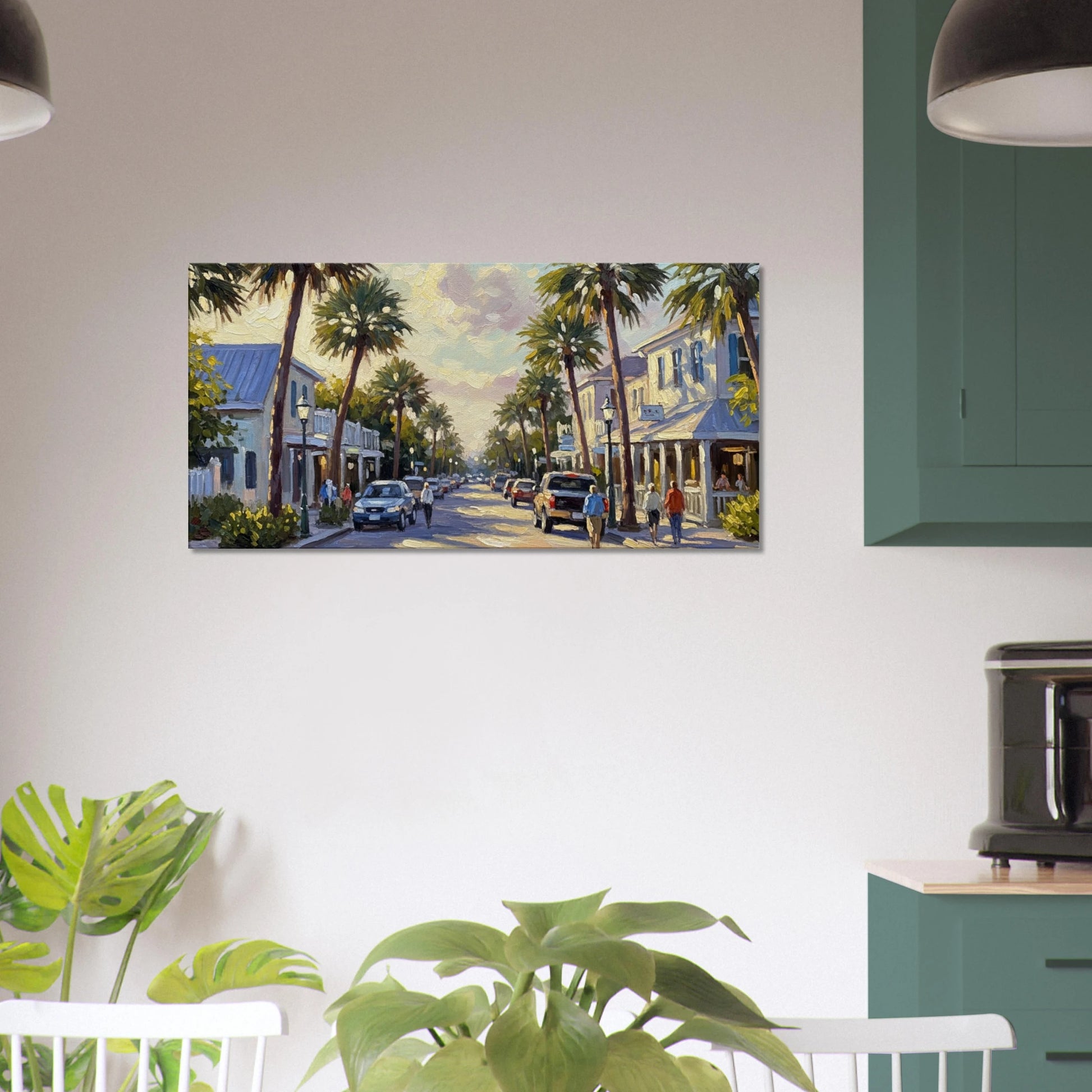  Coastal Town Canvas Wall Print - Caribbean Rays