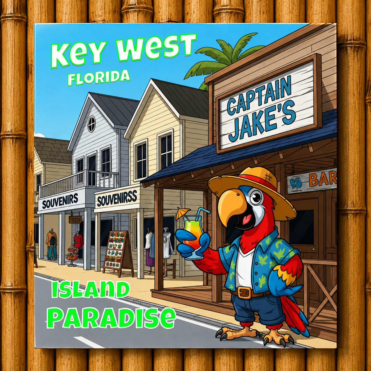 Key West Island Paradise Aluminum Wall Print