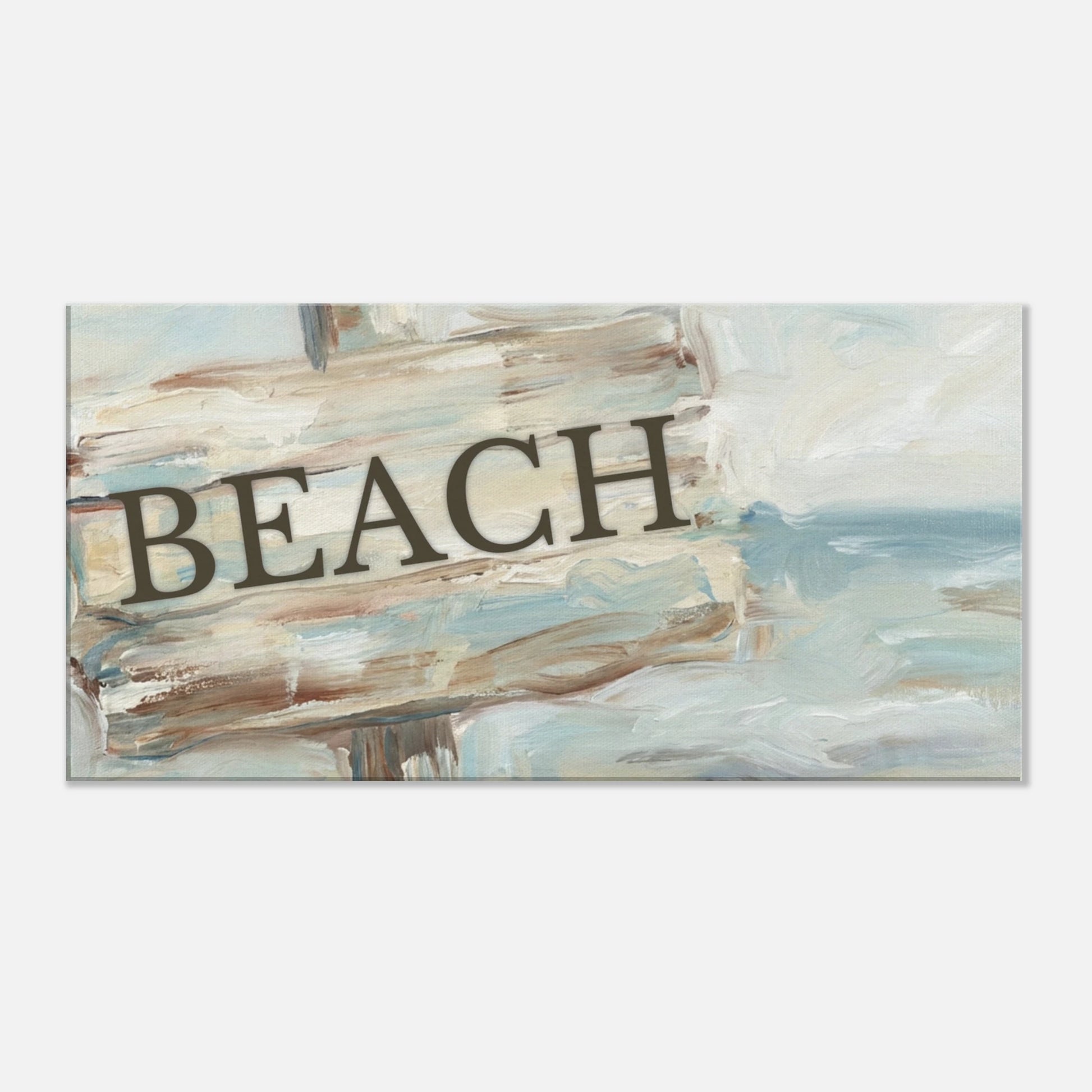 Beach Shore Distressed Canvas Wall Print at - Caribbean Rays