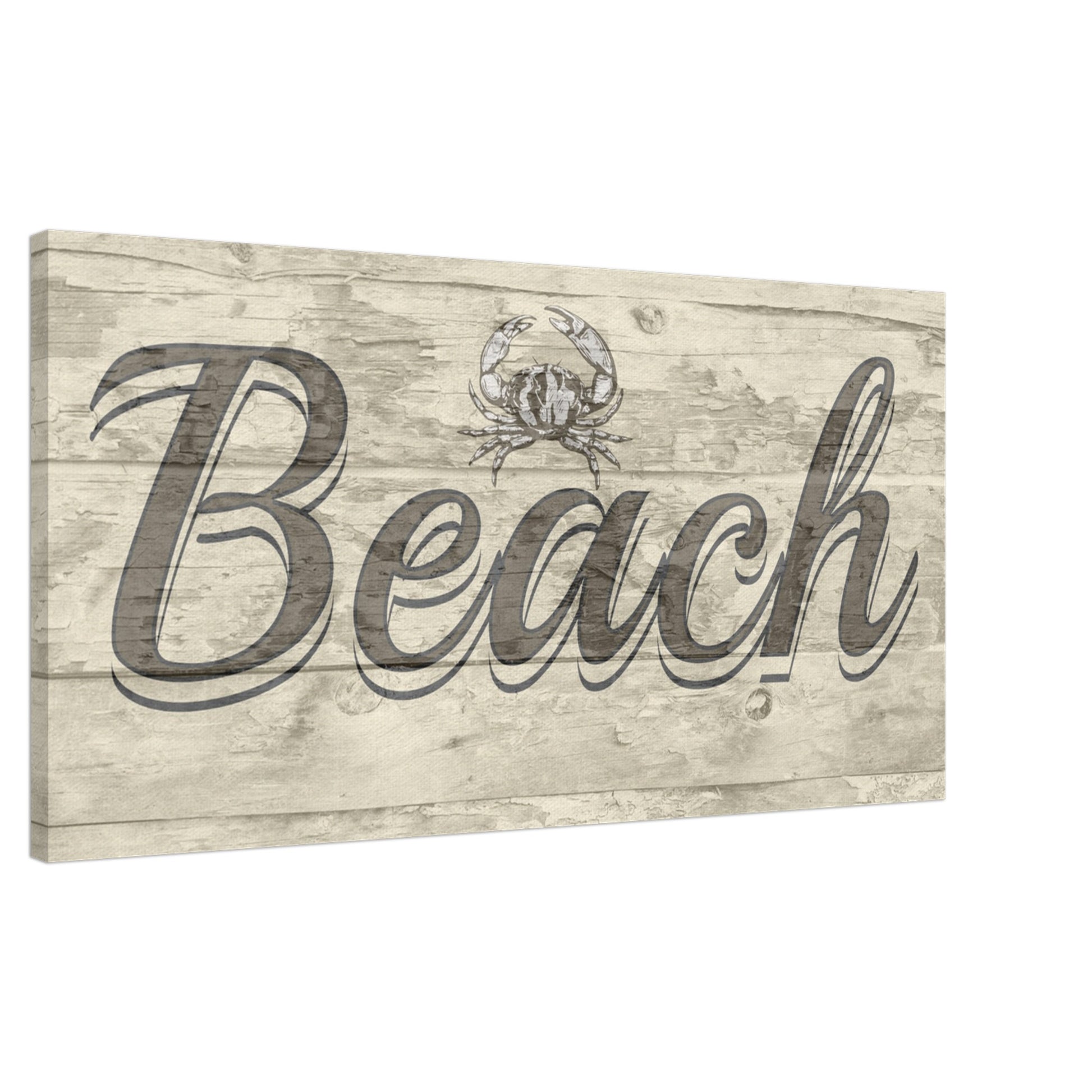 Brown Beach Large Canvas Wall Print 