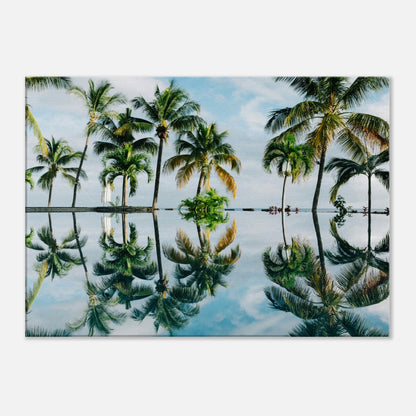   Palm Tree Reflections Canvas Wall Print at Caribbean Rays