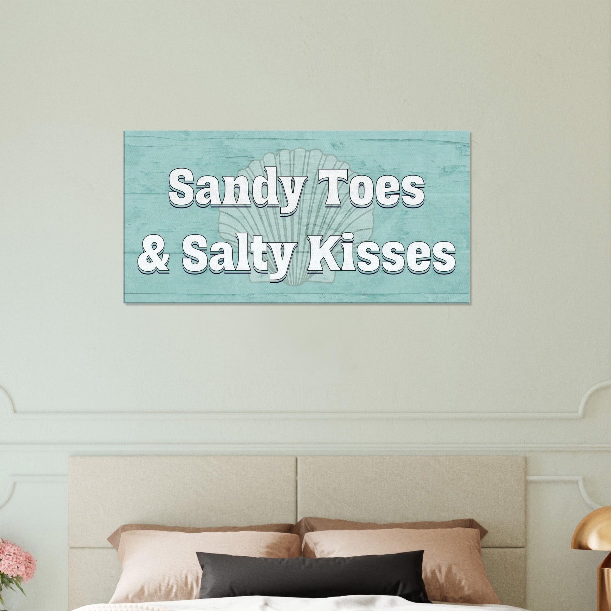 Sandy Toes Large Canvas Wall Print - Caribbean Rays