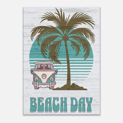 Beach Day Teal Canvas Wall Print by Caribbean Rays