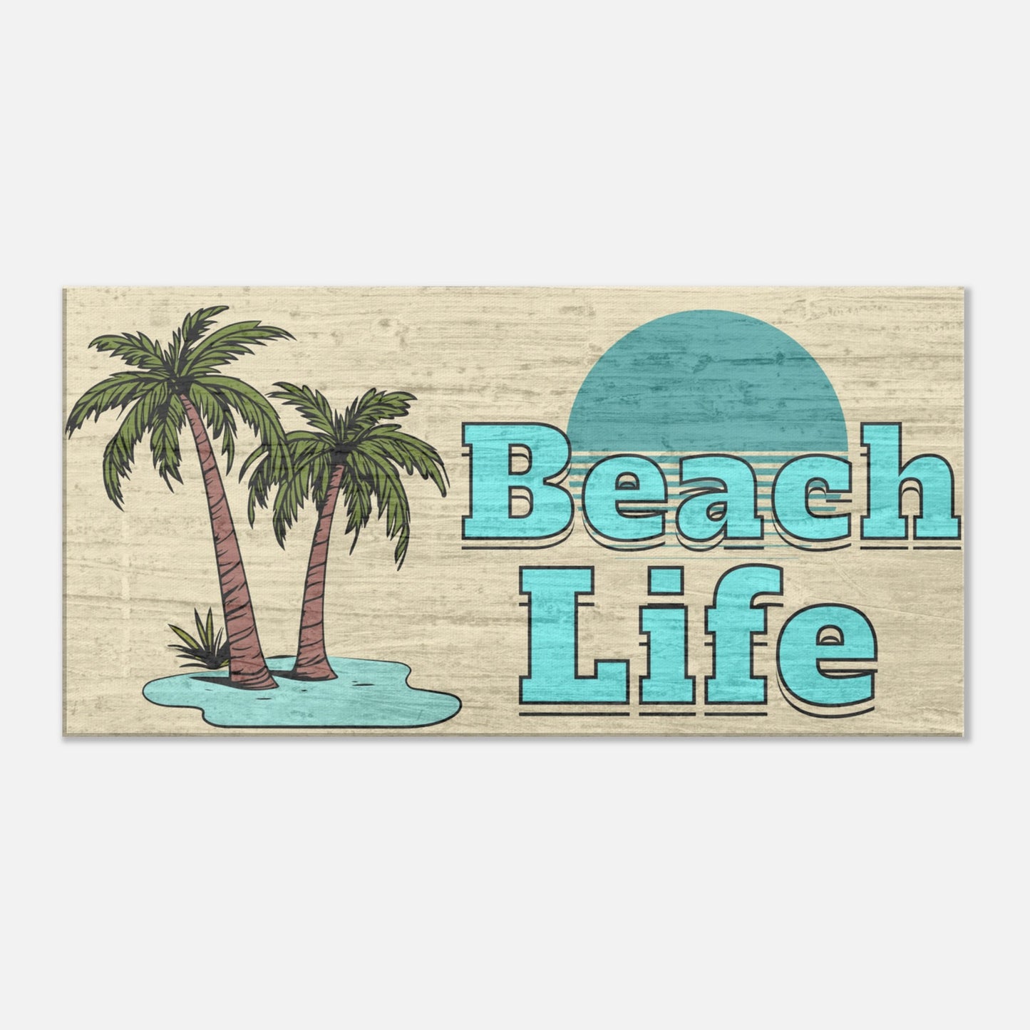 Beach Life Large Canvas Wall Print by Caribbean Rays