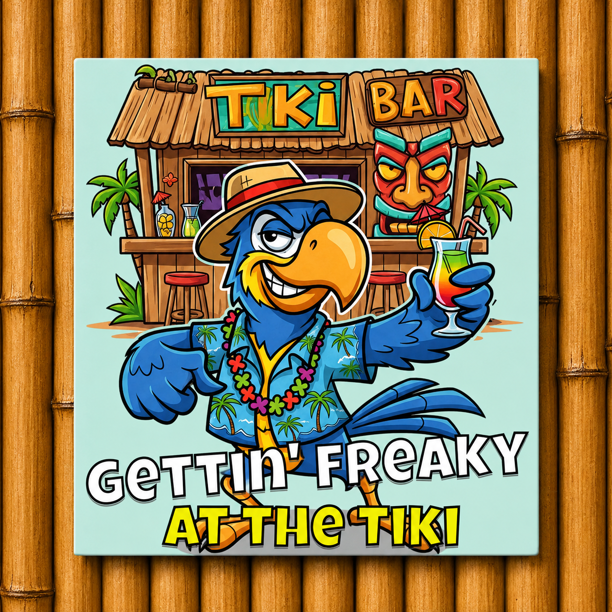 Gettin' Freaky at the Tiki Aluminum Wall  Print