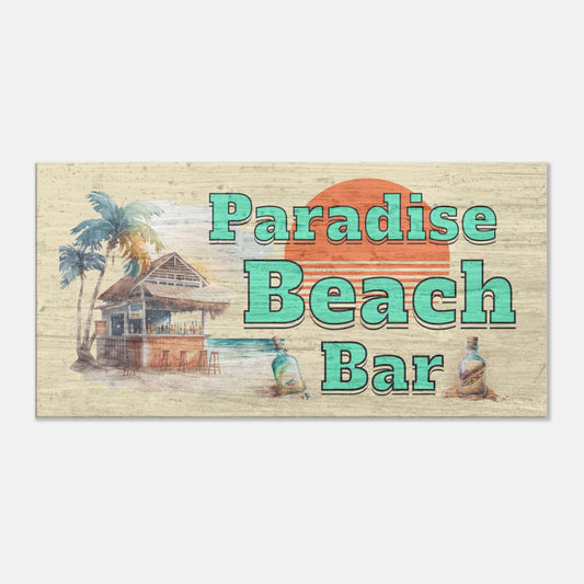 Paradise Beach Bar Canvas Wall Print by Caribbean Rays