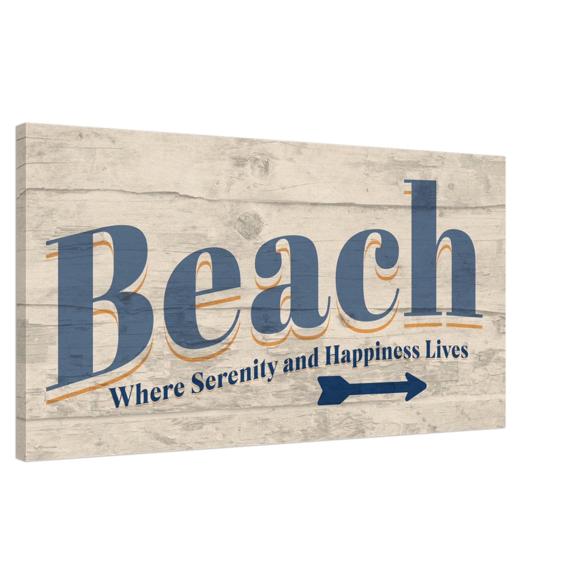 Beach Where Serenity and Happiness Canvas Wall Prints 