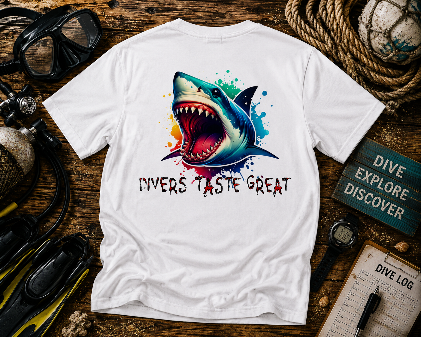 Diver's Taste Great Unisex Softstyle T-Shirt - Fun Fishing Tee